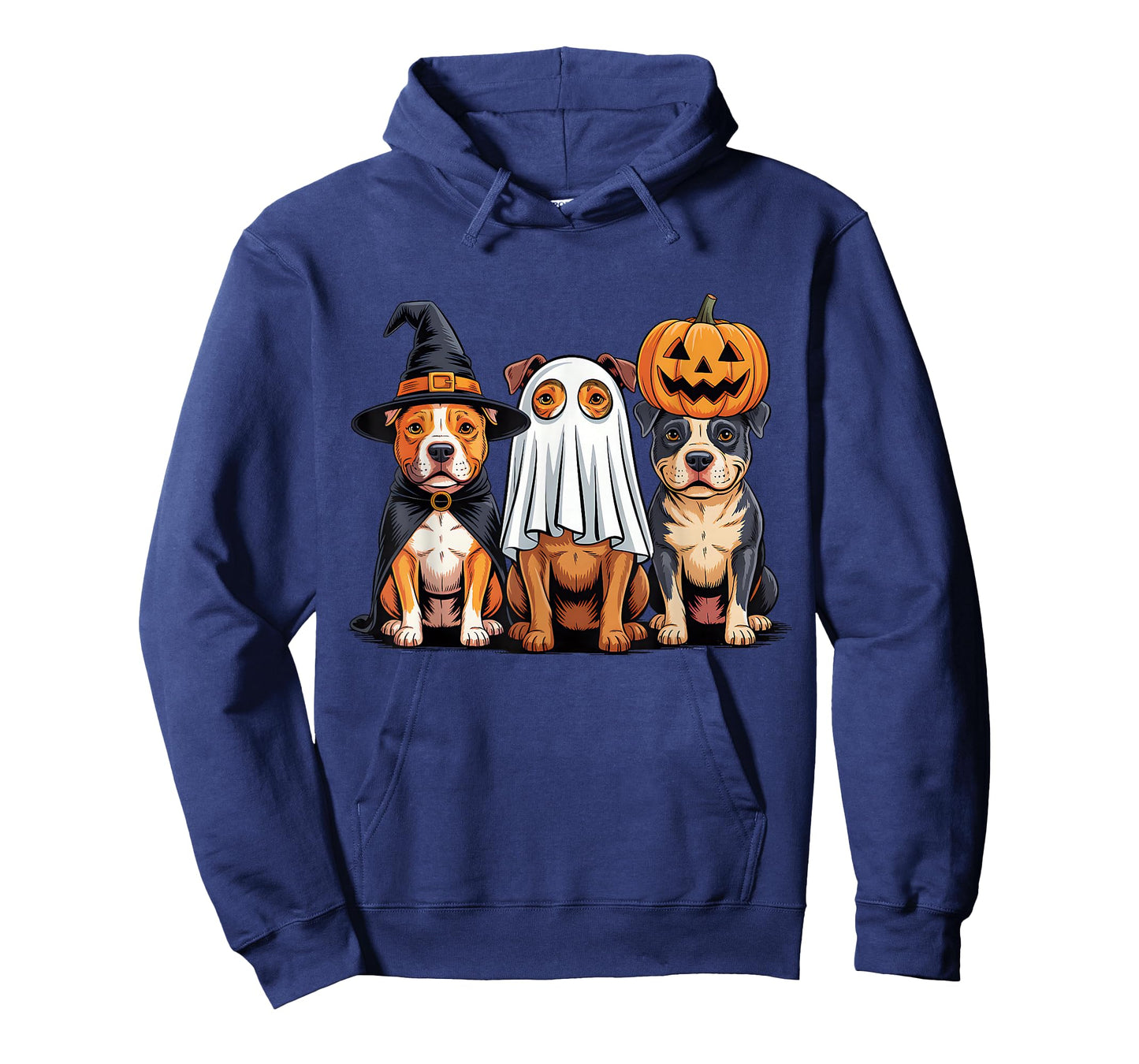 Pittbull Halloween Funny Dog Lover Pumpkin Witch Ghost Boo T-Shirt
