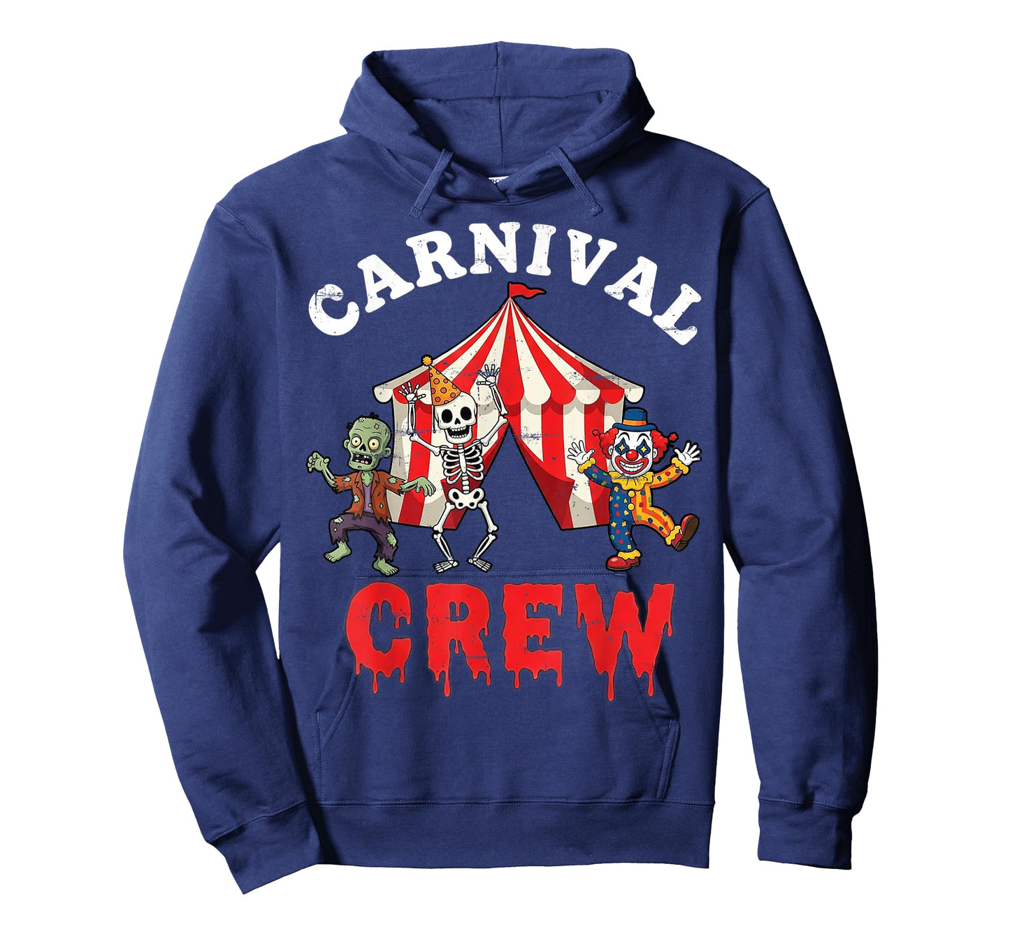 Carnival Crew Zombie Skeleton Clown Funny Halloween Circus T-Shirt