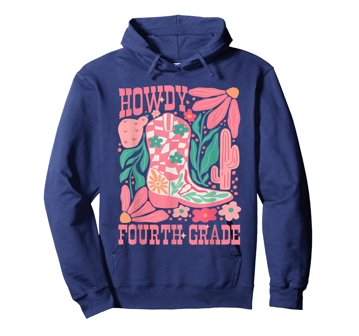 Howdy Fourth Grade Western 4th Grade Teacher Cowboy Cowgirl T-Shirt