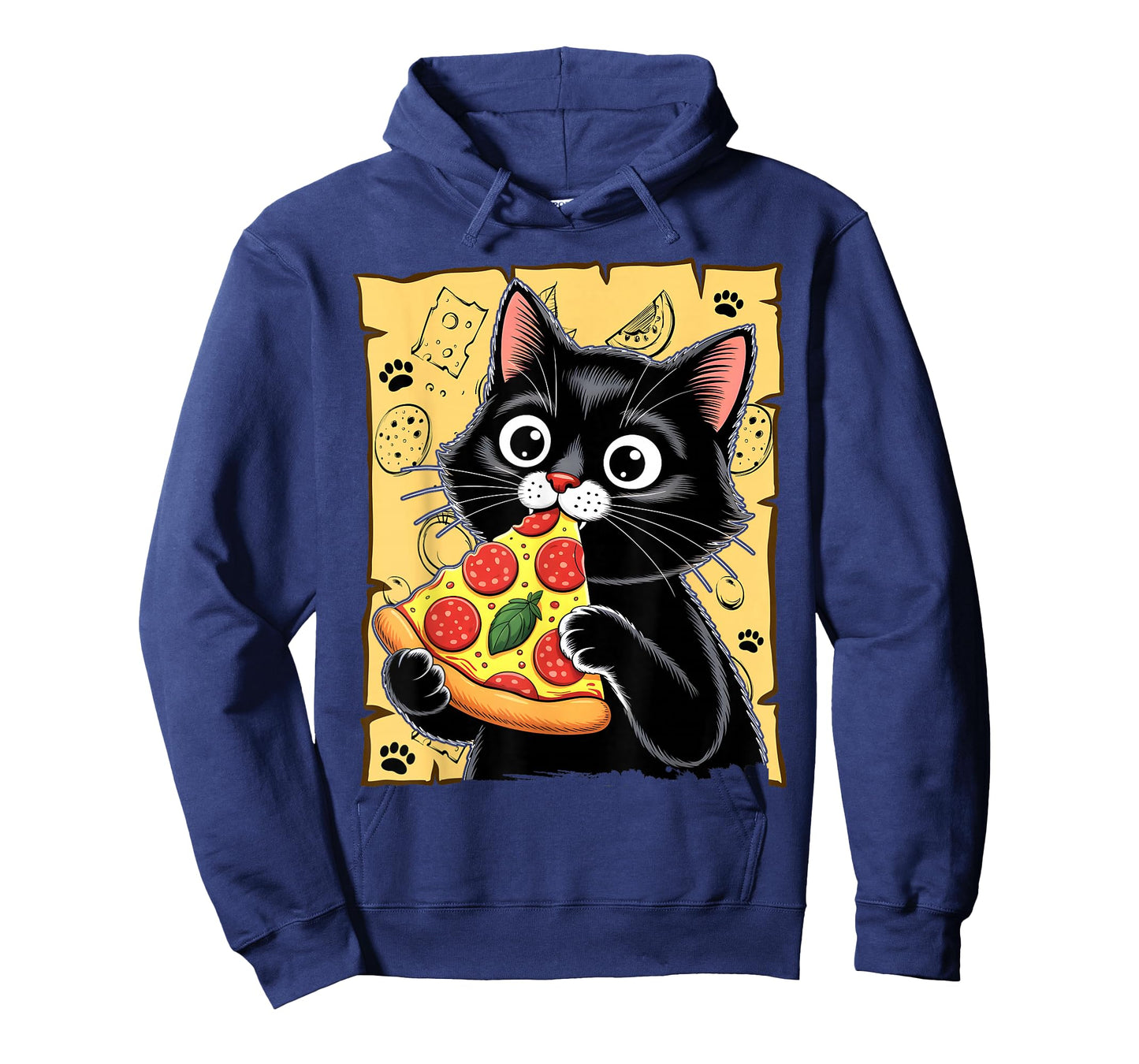 Japanese Kawaii Anime Aesthetic Cat Eating Pizza T-Shirt