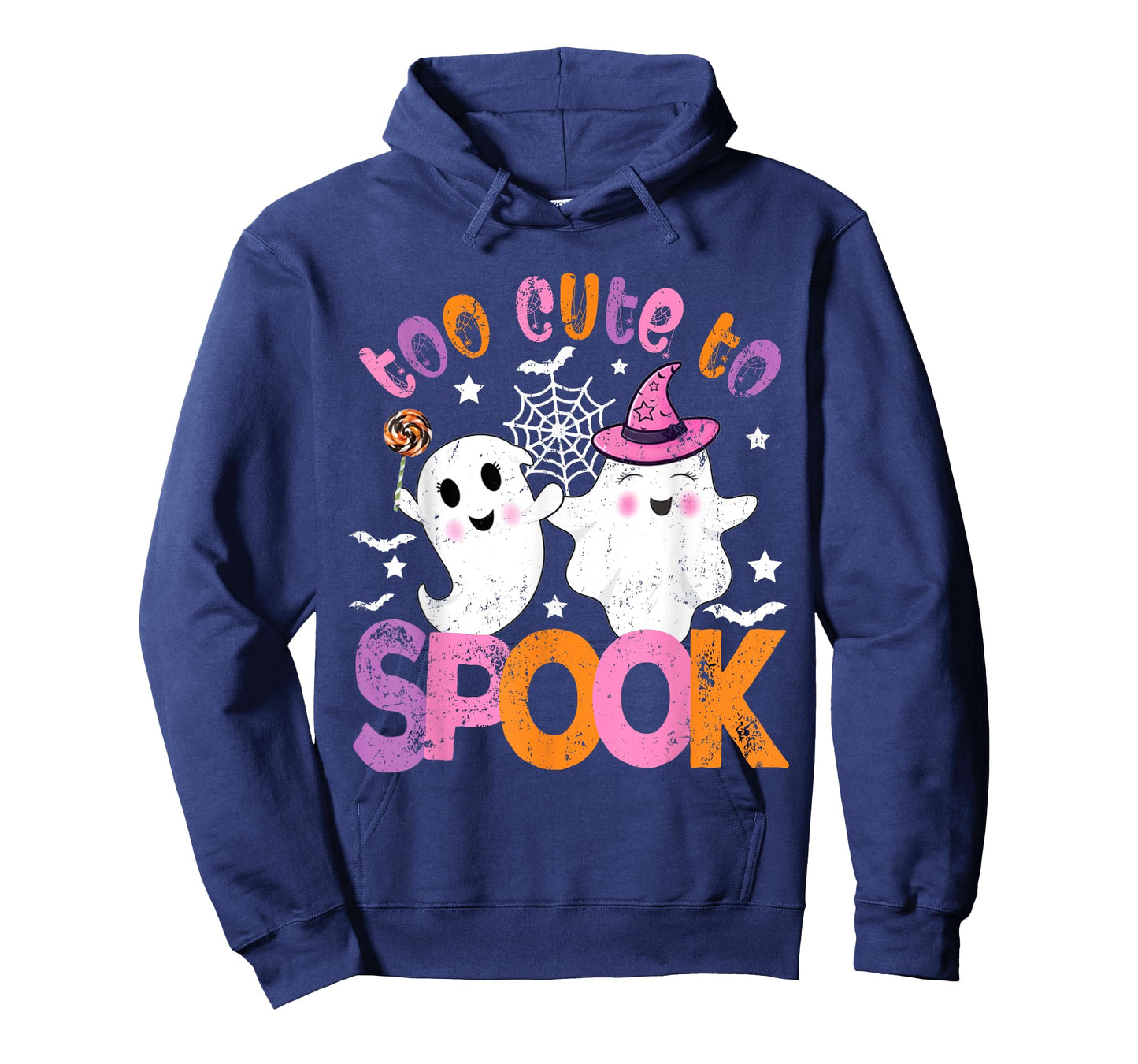 Kawaii Halloween Ghost Costume Too Cute To Spook Girl Kids T-Shirt