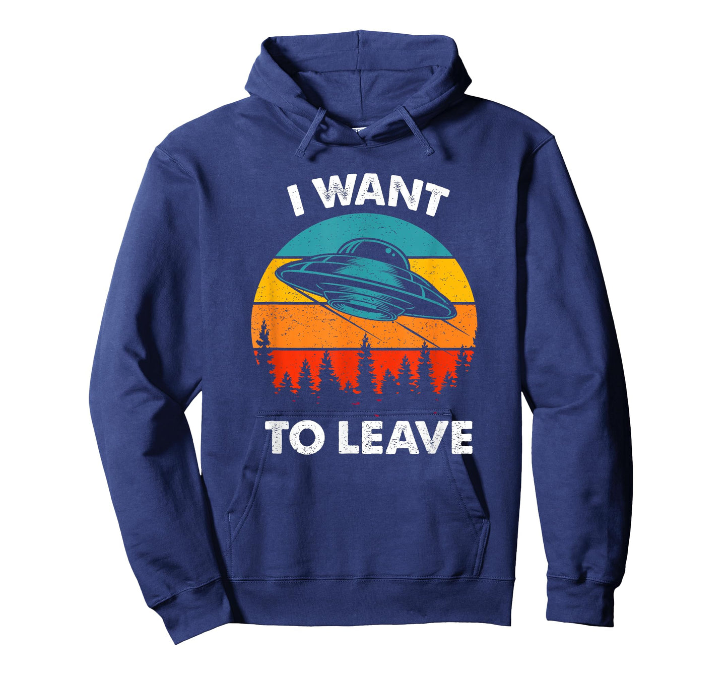 Funny Alien I want to leave Retro Vintage Style T-Shirt