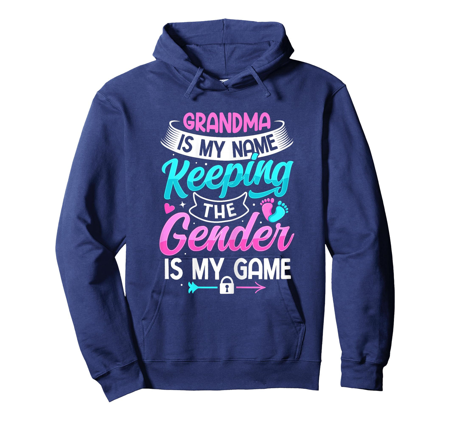 Gender Reveal Design for a Keeper of the Gender Grandma T-Shirt, Female X-Small, Black
