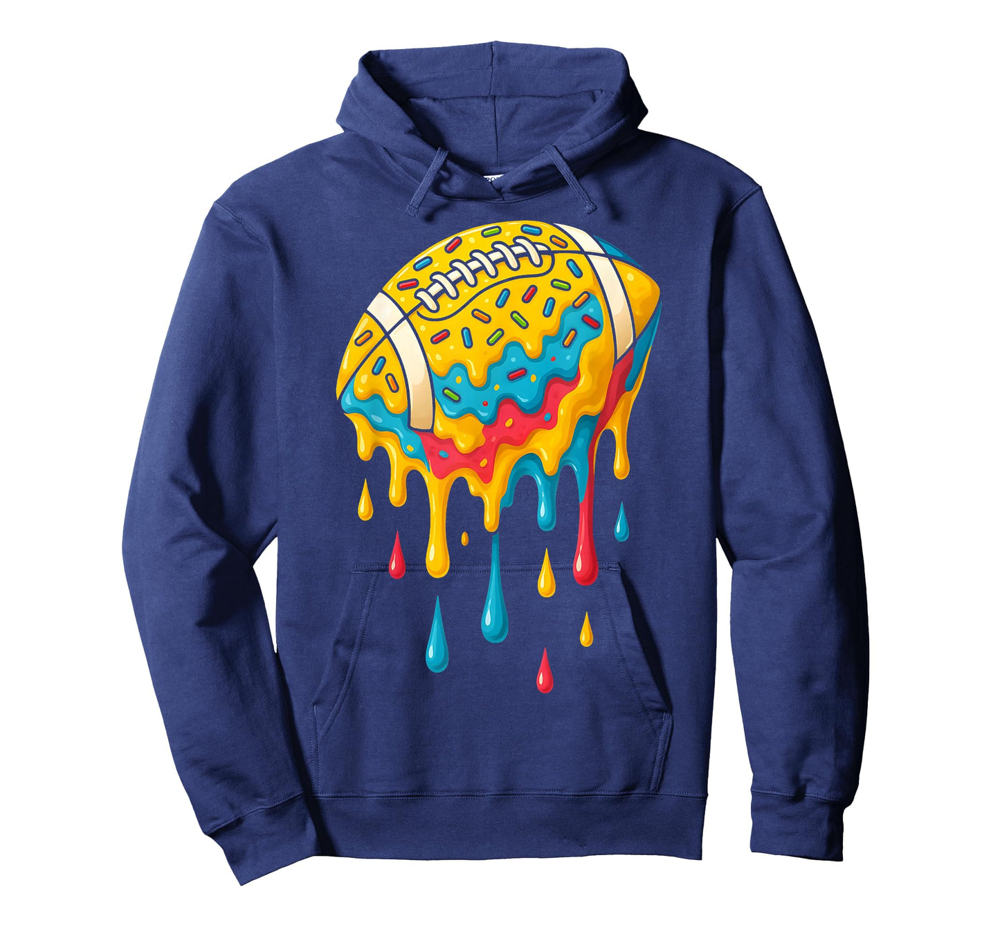 Football Ice Cream Drip Boys Football Fan Youth Game Day T-Shirt