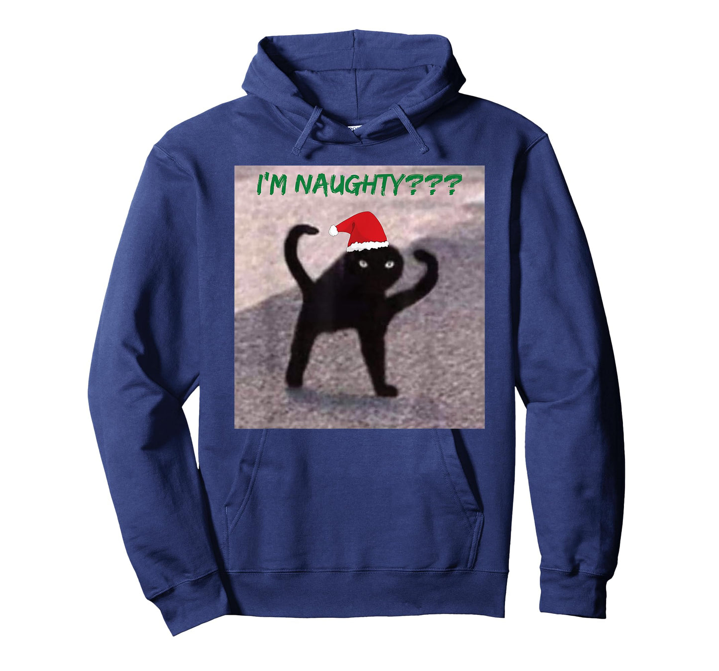 Cursed Cat Angry Meme I'm Naughty? Christmas Men Women Kids T-Shirt