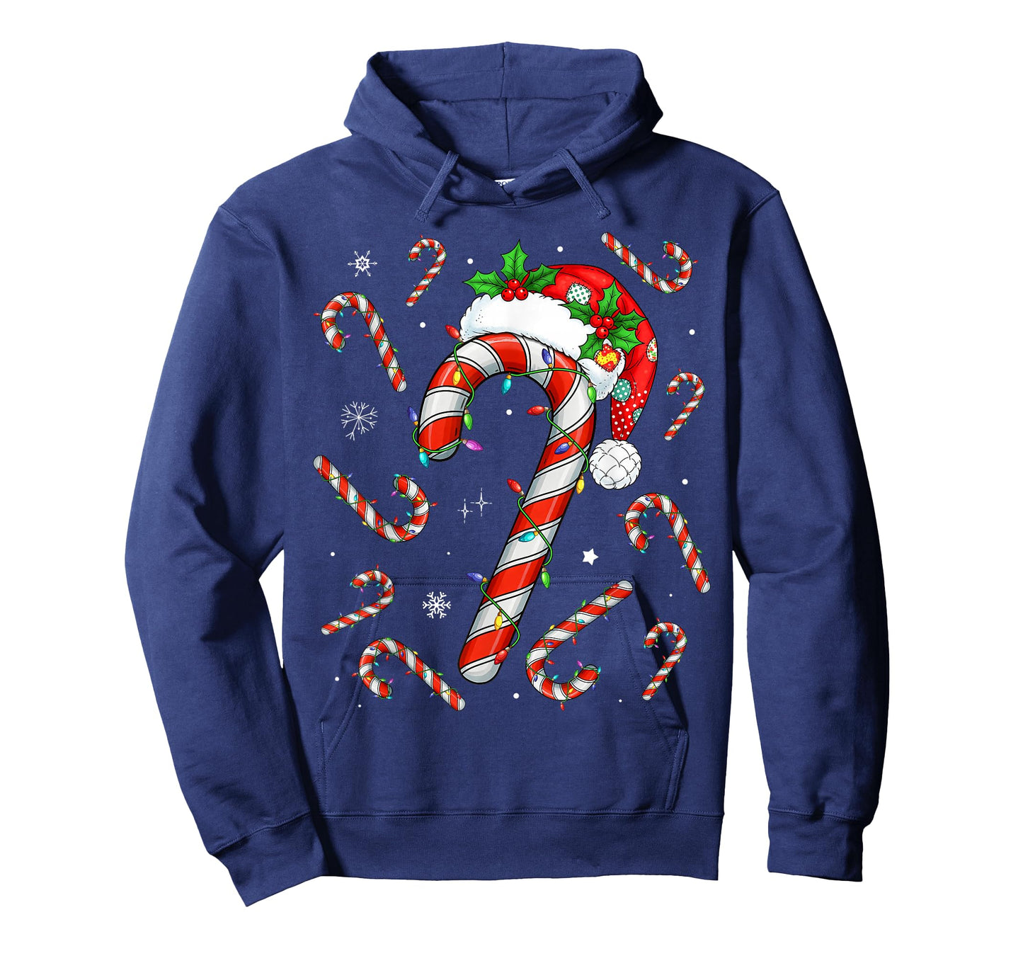 Christmas Candy Cane Santa Xmas Kids Toddler Youth Women Men T-Shirt