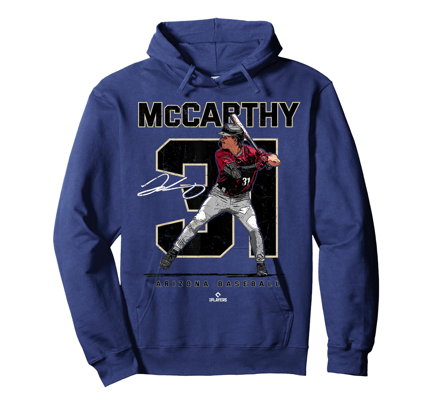 Number and Portrait Jake McCarthy Arizona MLBPA T-Shirt