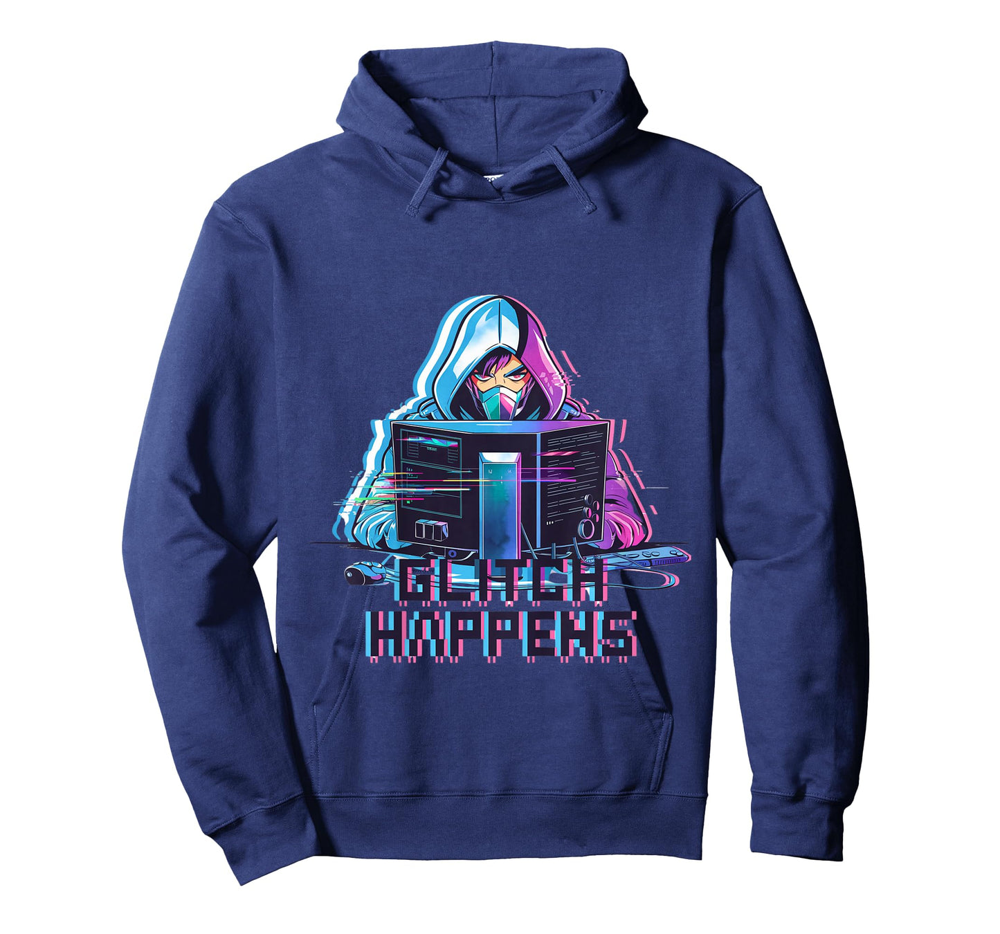 Kids Glitch Happens Anime Gamer Boy Male Futuristic Gaming T-Shirt