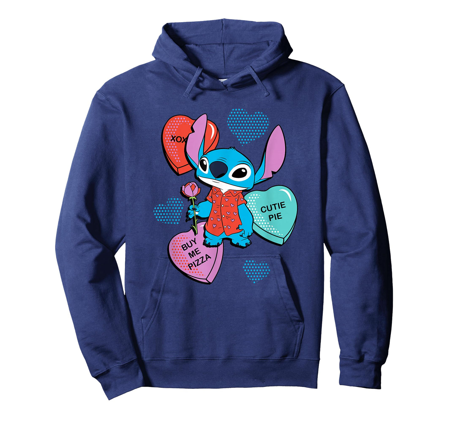 Disney Stitch Funny Candy Hearts Valentine's Day T-Shirt