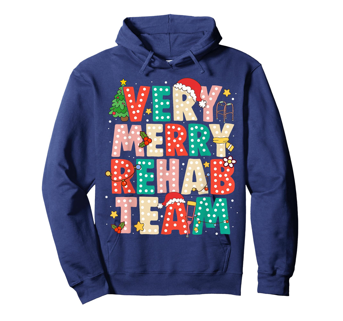 Very Merry Rehab Team Xmas Therapy Squad Slp Ot Pt T-Shirt