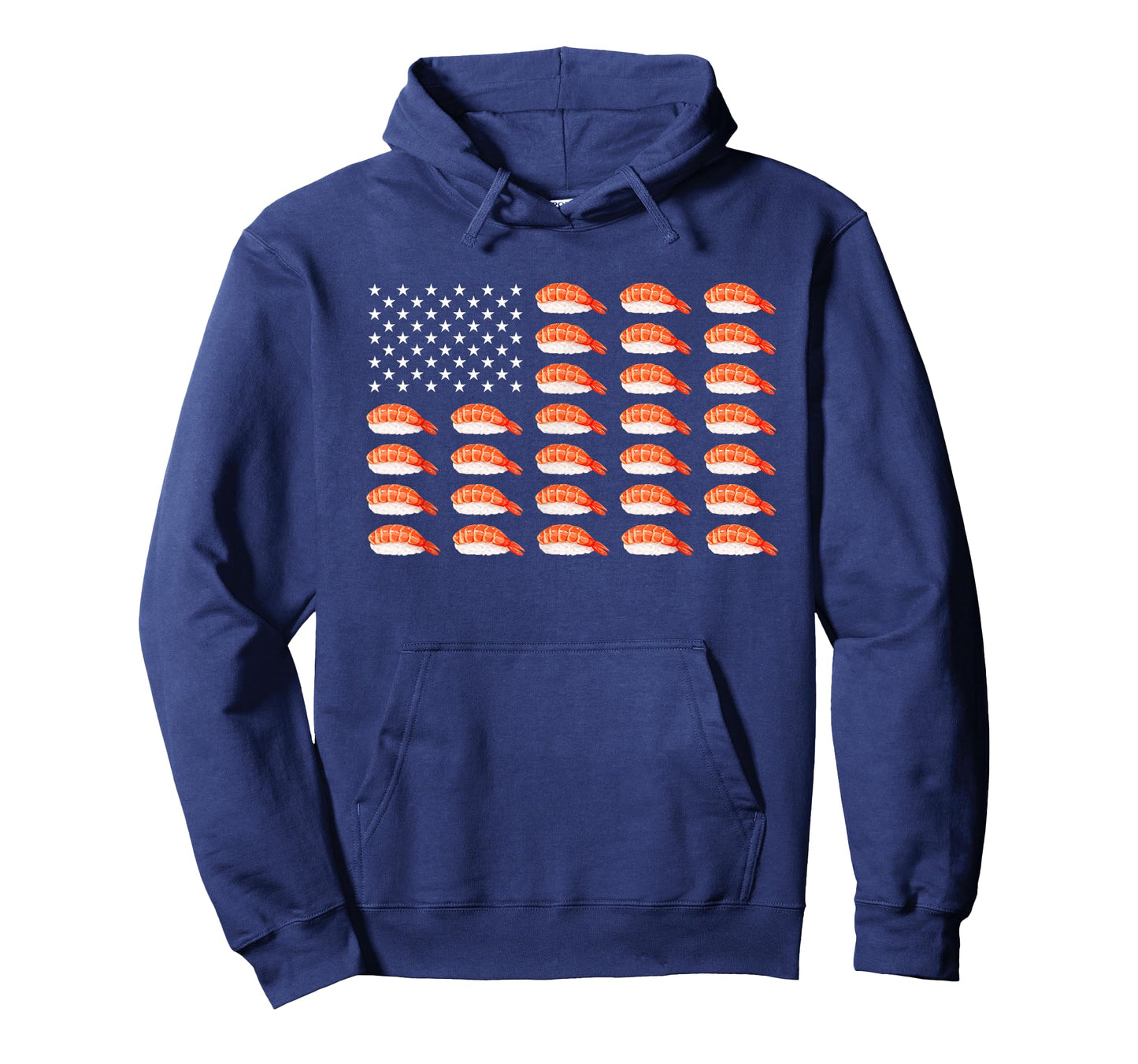 Sushi USA Flag Japanese Funny American Flag Kawaii Anime T-Shirt