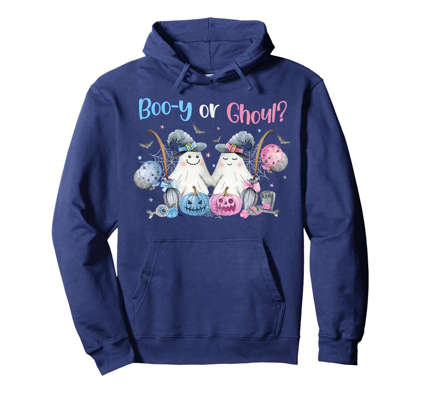 Cute Spooky Witch Ghost Boo-y or Ghoul Gender Reveal T-Shirt