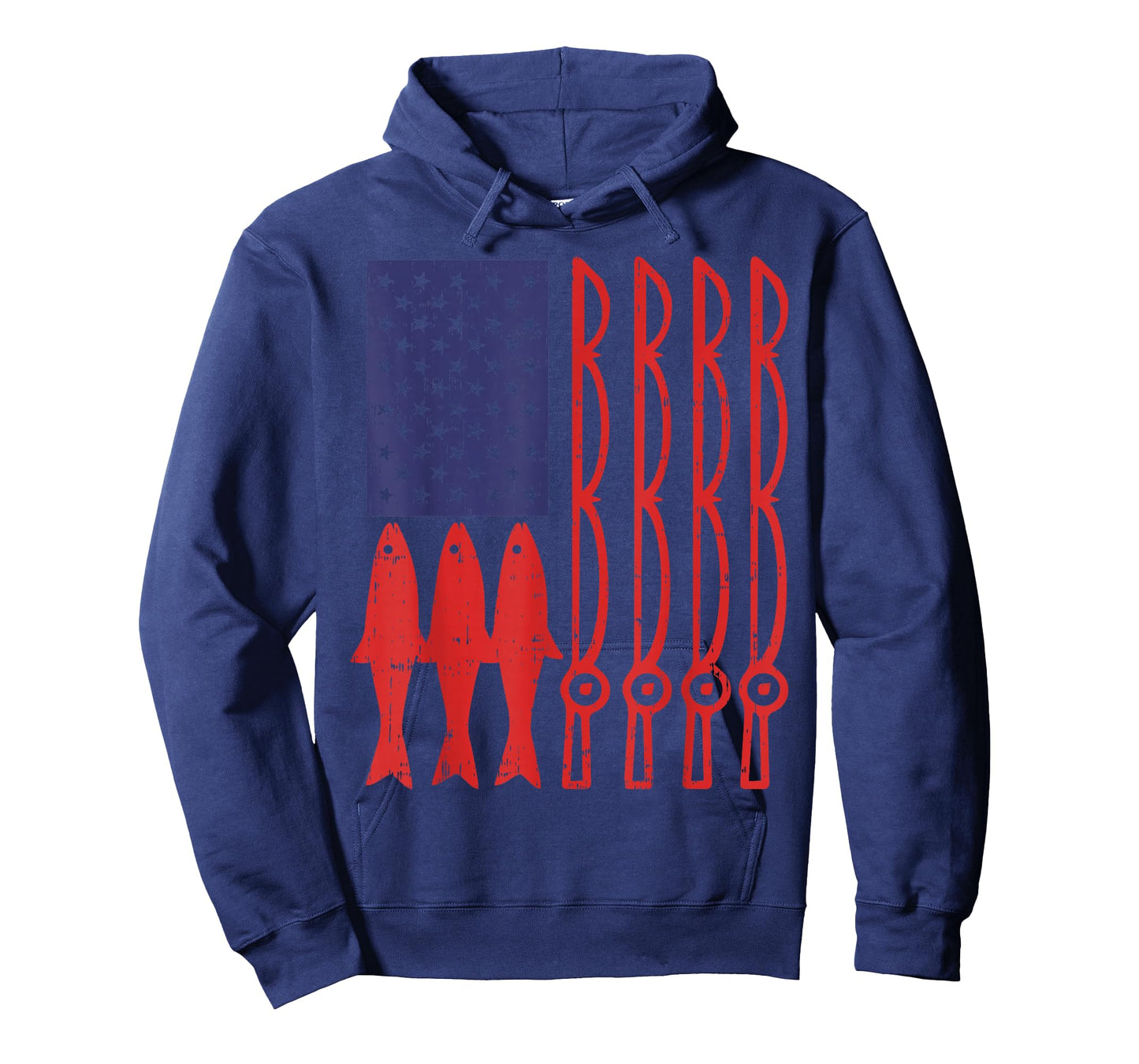 USA American Flag Fishing Rod Patriot Fisherman Dad Gift T-Shirt
