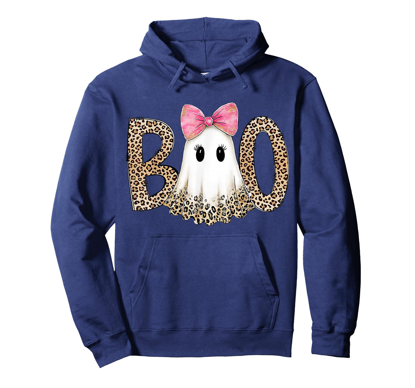 Preppy Leopard Ghost Boo Halloween T-Shirt