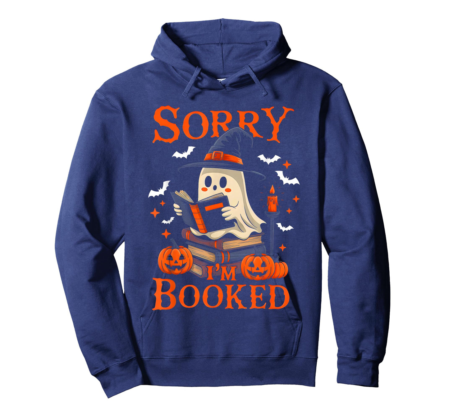 Sorry I'm Booked Ghost Reading Book Lover Teacher Halloween T-Shirt