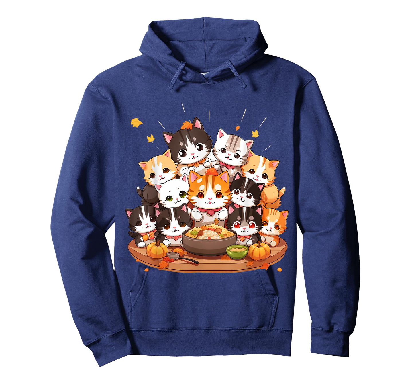 Cute funny cats celebrating thanksgiving autumn dinner T-Shirt