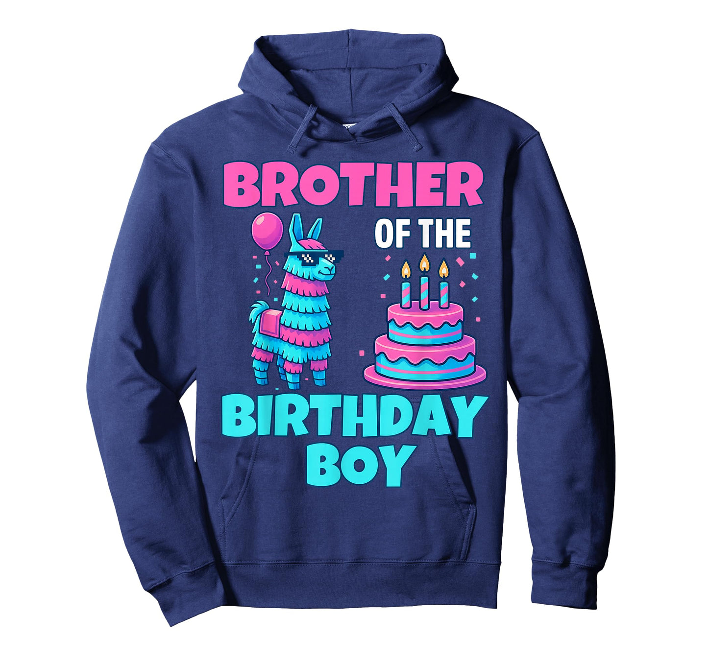 Brother Birthday Boy Llama Pinata Party family mathing men T-Shirt