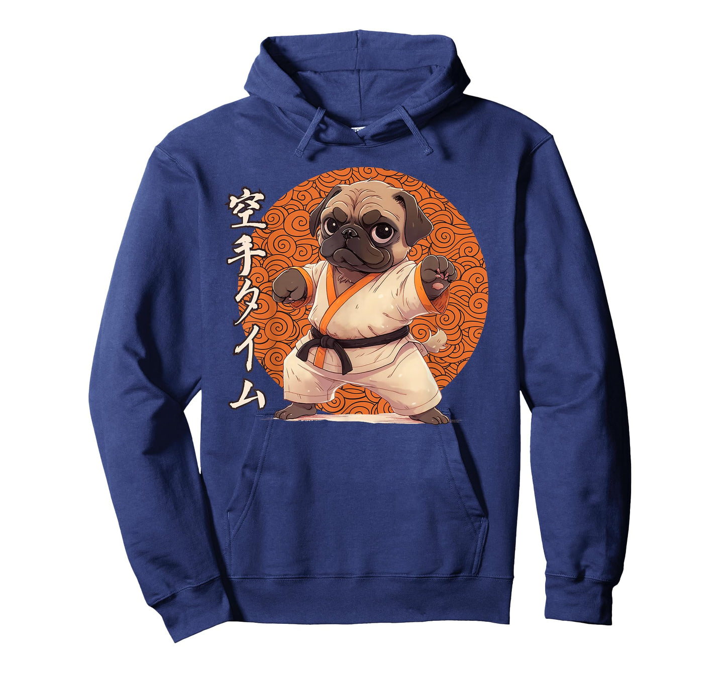 Pug Karate, Ninja Pug Anime, Karate Pug T-Shirt