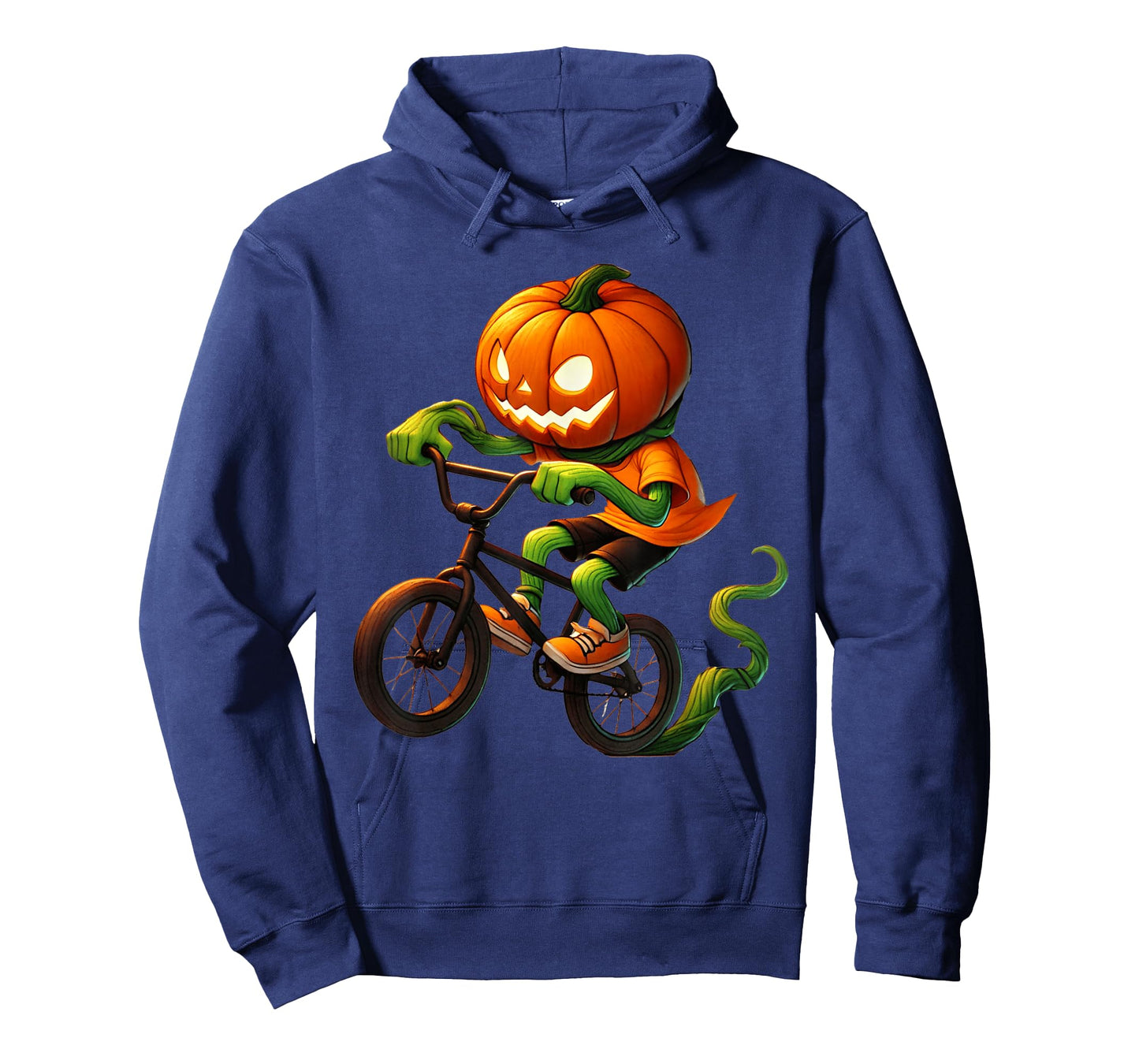 Pumpkin Face Biking Halloween Costume Biker Men Boys Kids T-Shirt