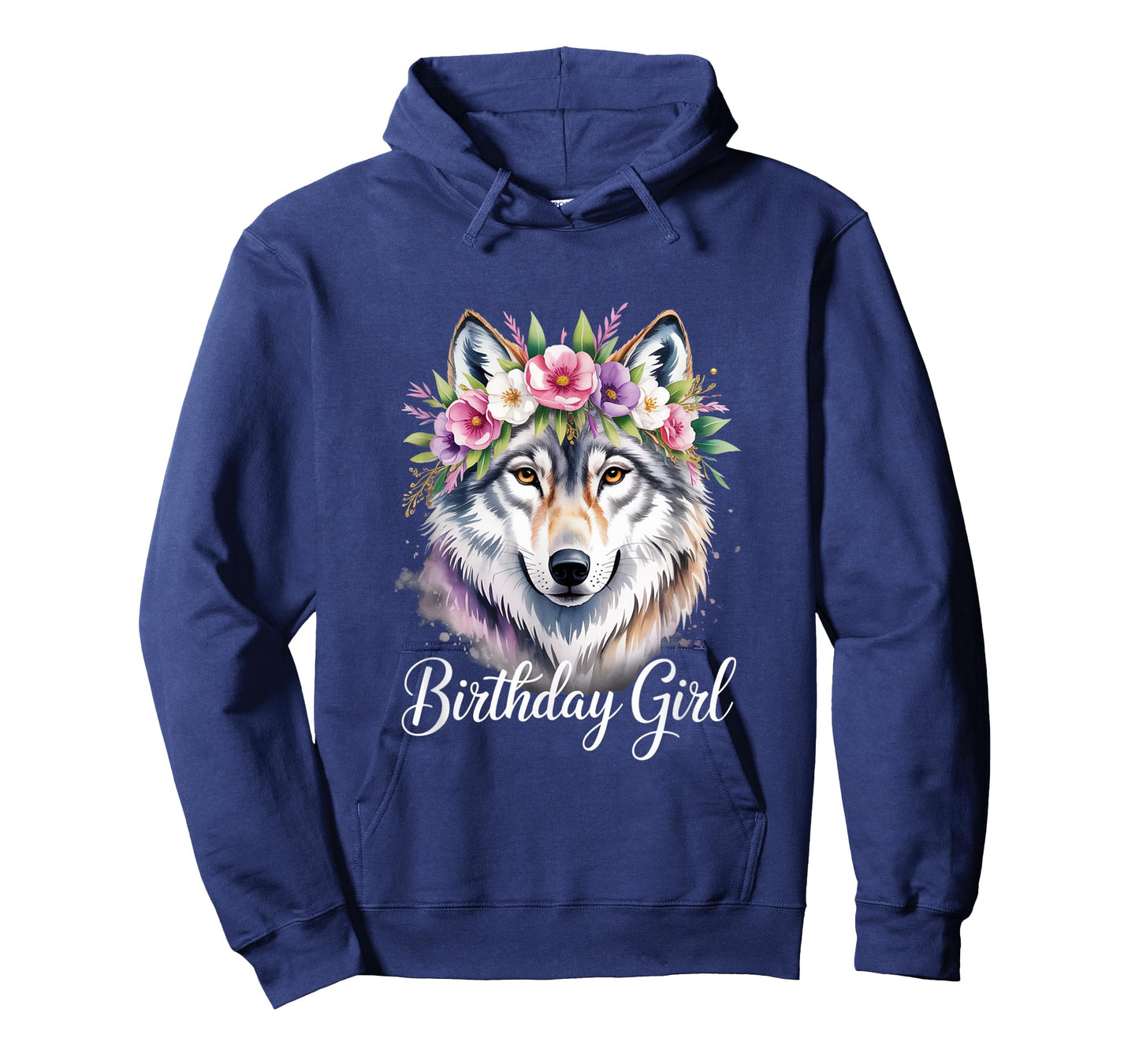 Wolf with Flowers for the Birthday Girl Soft and Wild Art T-Shirt