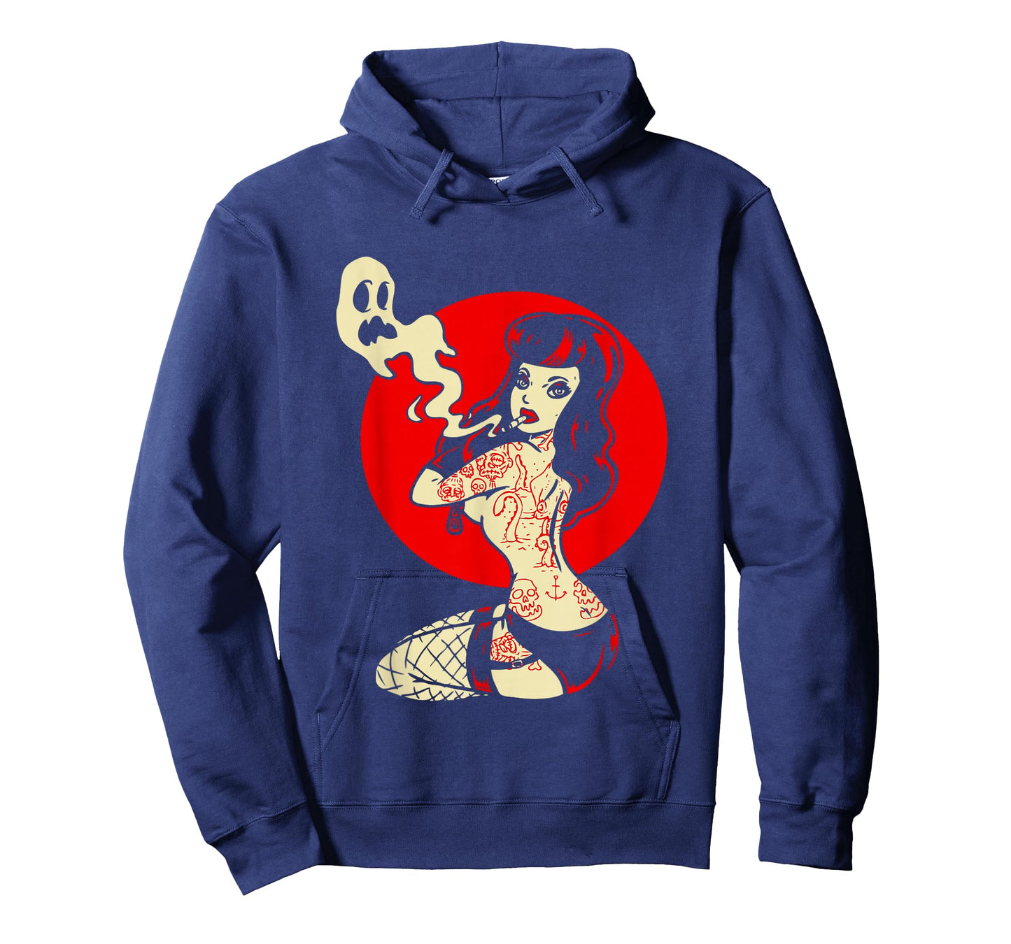 Horror Pinup Sexy Goth Girl Burlesque - Psychobilly Punk Art T-Shirt