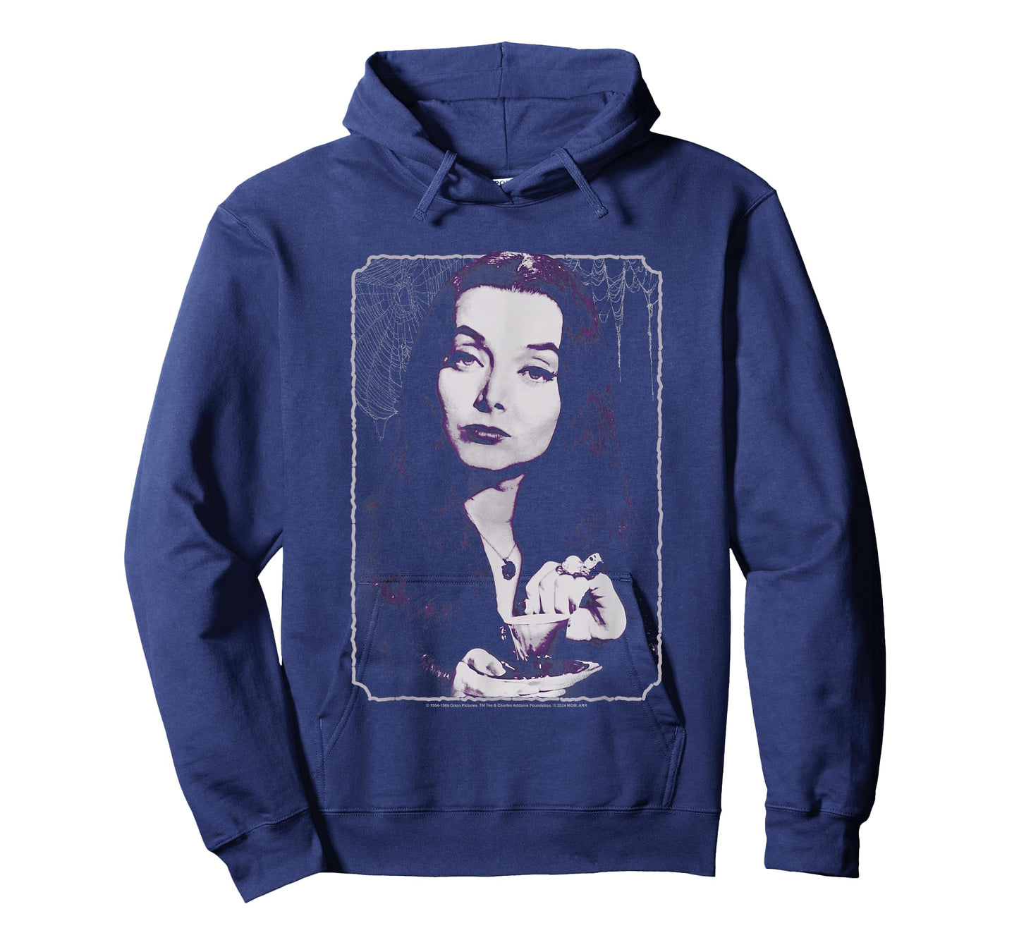 The Addams Family Morticia Drinking Tea Vintage Portrait T-Shirt
