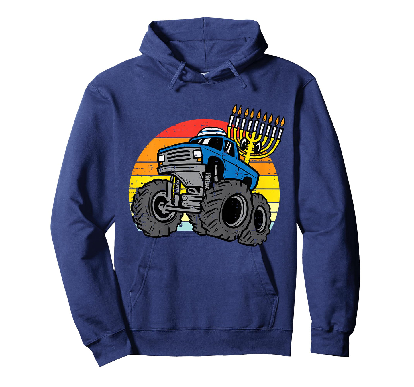 Kids Hanukkah Monster Truck Chanukah Jewish Toddler Boys Kids T-Shirt