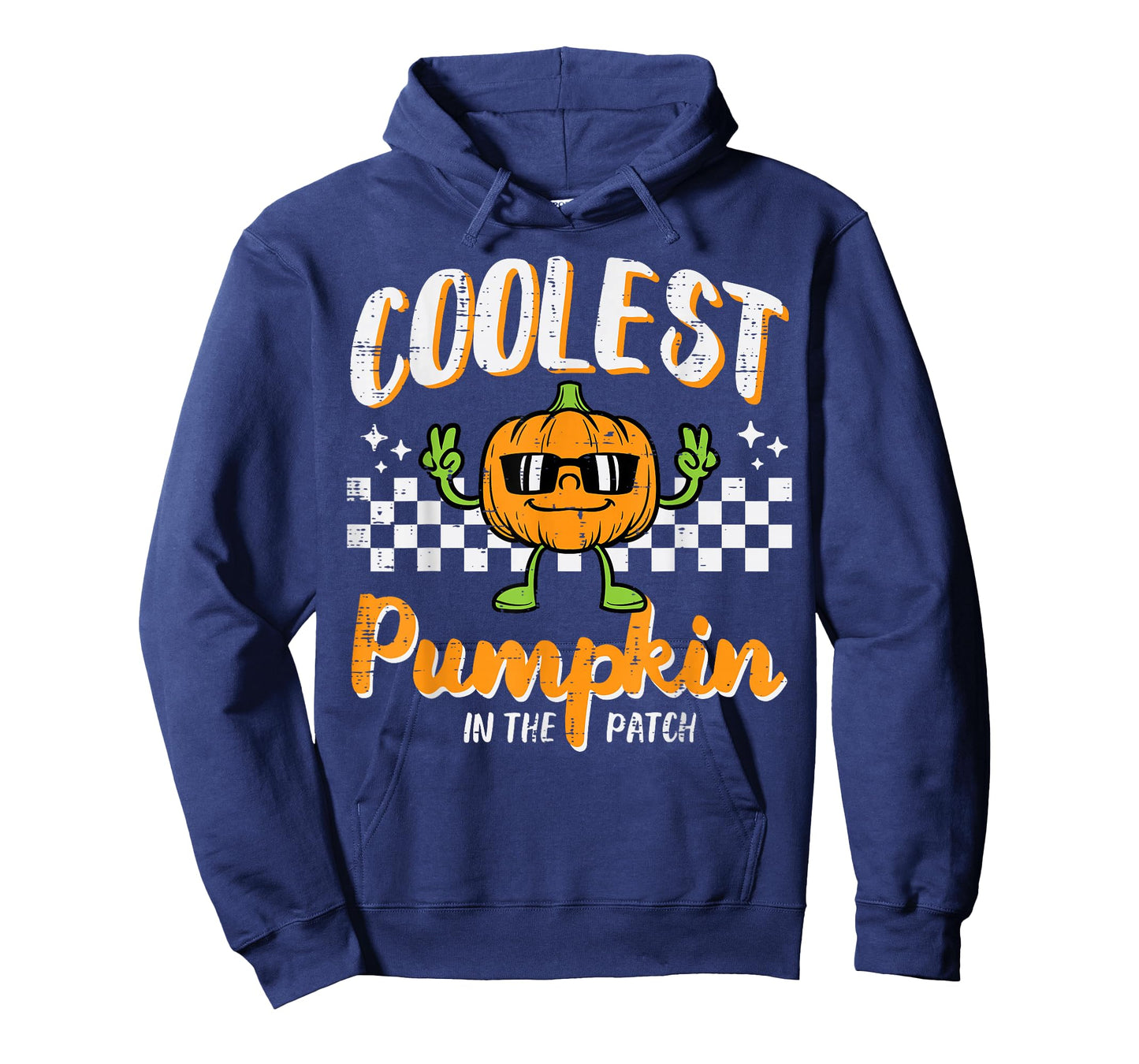 Coolest Pumpkin In Patch Halloween Retro Costume Groovy Boys T-Shirt