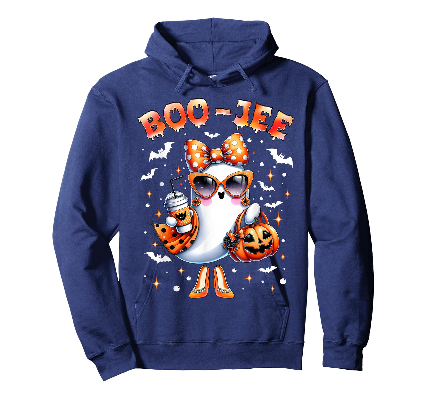 Boo-Jee Funny Ghost Coffee Jack O Lantern Happy Halloween T-Shirt