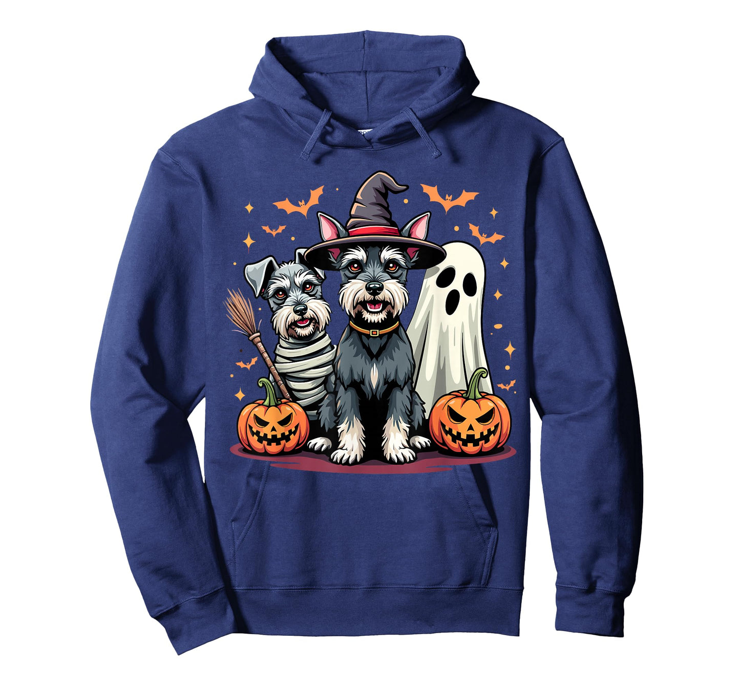 Miniature Schnauzer Halloween Costume Mummy Witch Ghost Dog T-Shirt