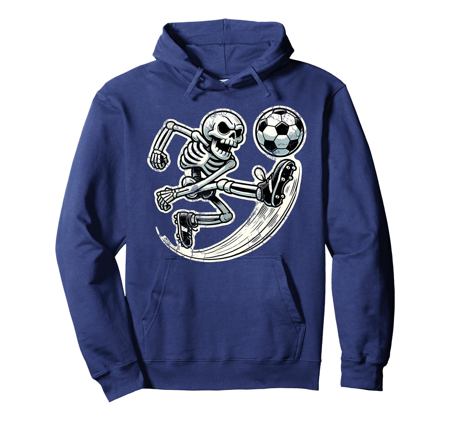 Halloween Skeleton Soccer Player Spooky Kicking Action T-Shirt