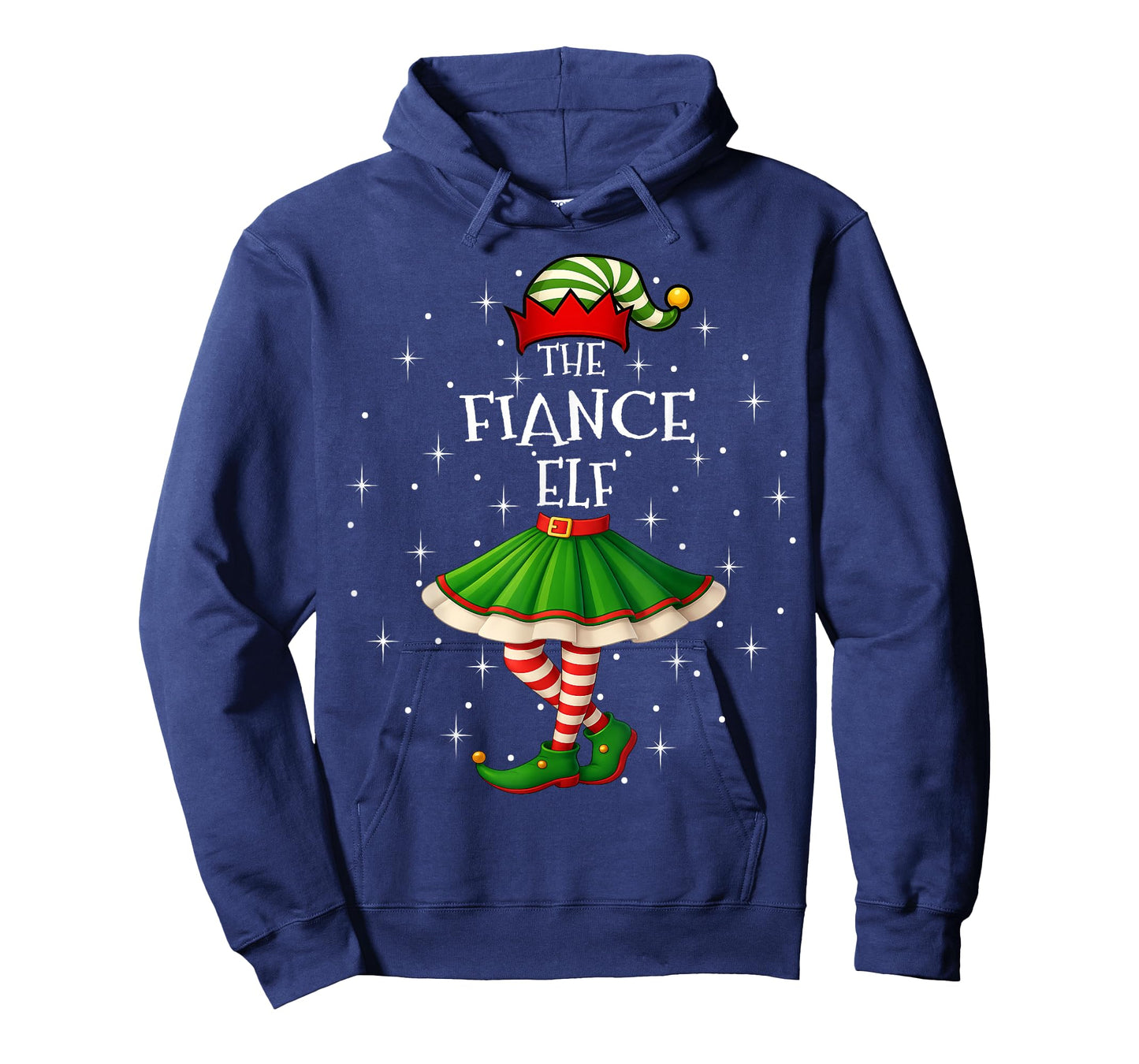 Fiance Elf Christmas Family Matching Women Girls Xmas Party T-Shirt