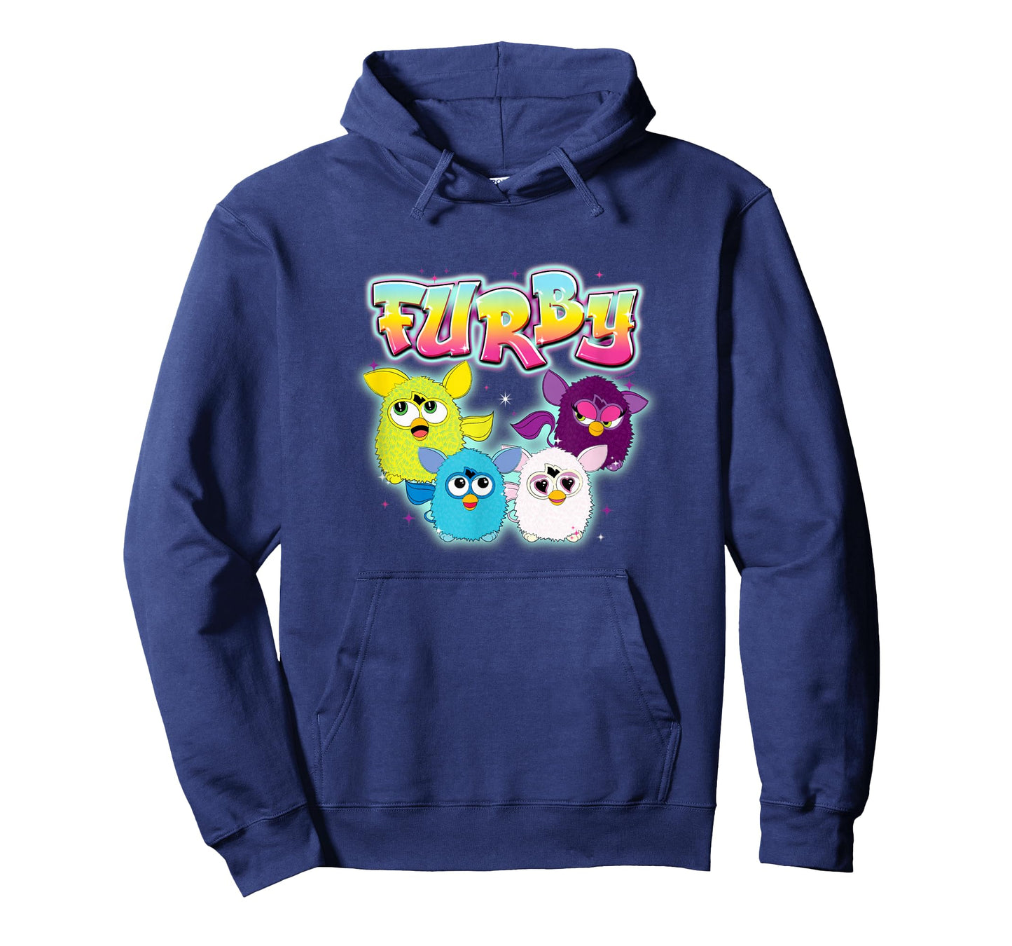 Furby Vintage Neon Rainbow Graffiti Style Group Poster T-Shirt