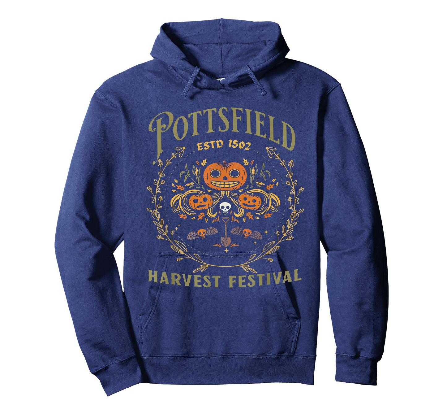 Pottsfield Harvest Festival Retro Vegetables T-Shirt - Black Halloween Unisex-Adults Short Sleeve Crew Neck T-Shirt - Small