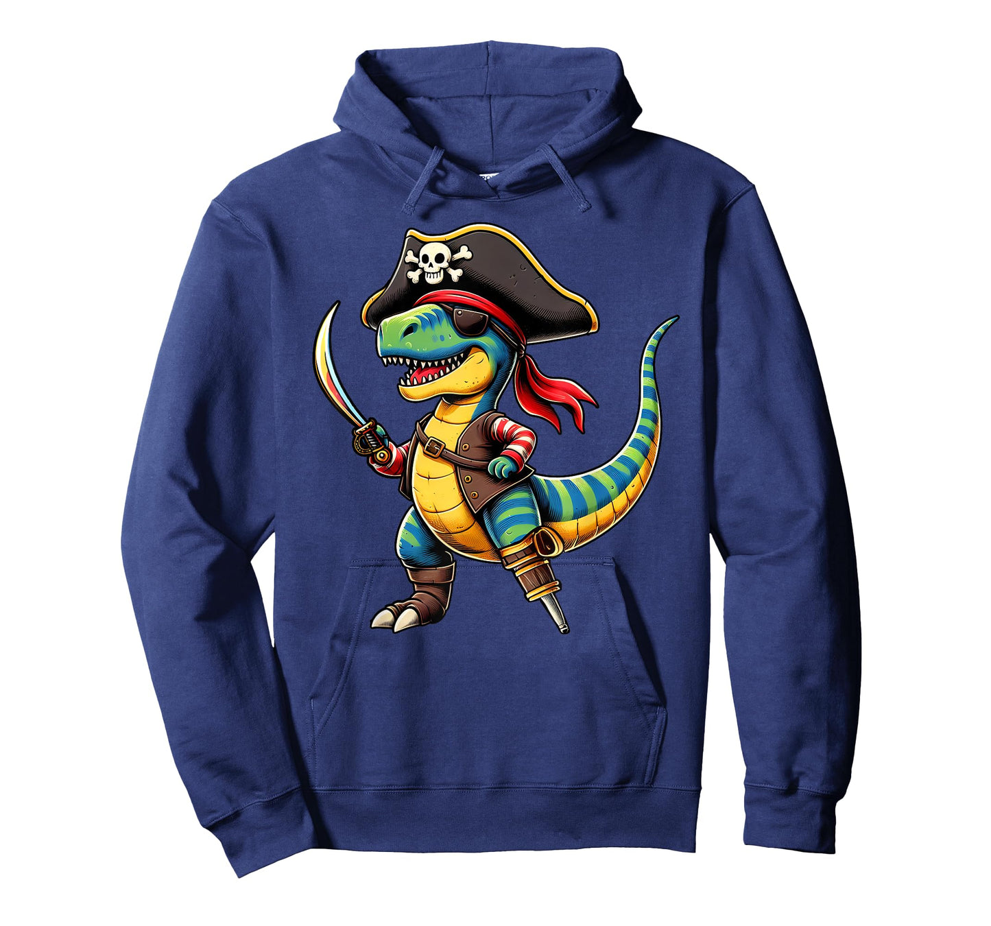 Funny Halloween Boys Kids Toddlers Dinosaur Trex Pirate T-Shirt