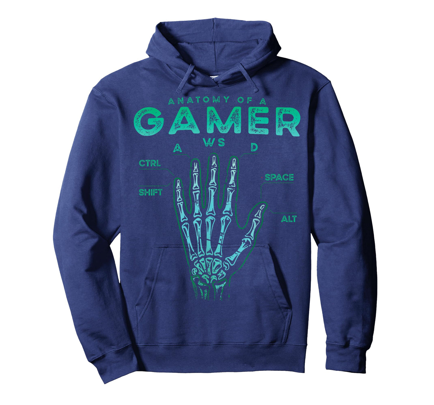 Gamer Anatomy Shirt Skeleton Hand Gaming Video Game T-Shirt