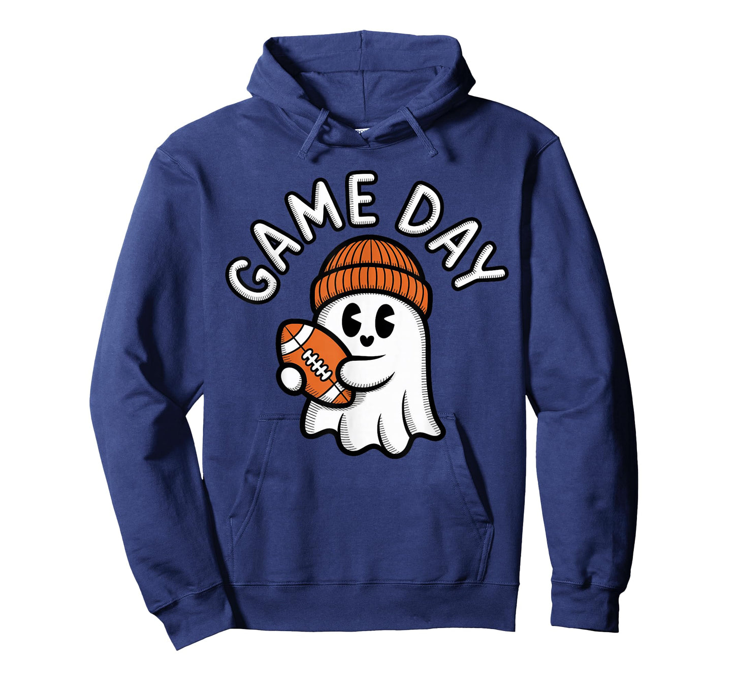 Halloween Football Player Toddler Boys Kids Ghost Game Day T-Shirt