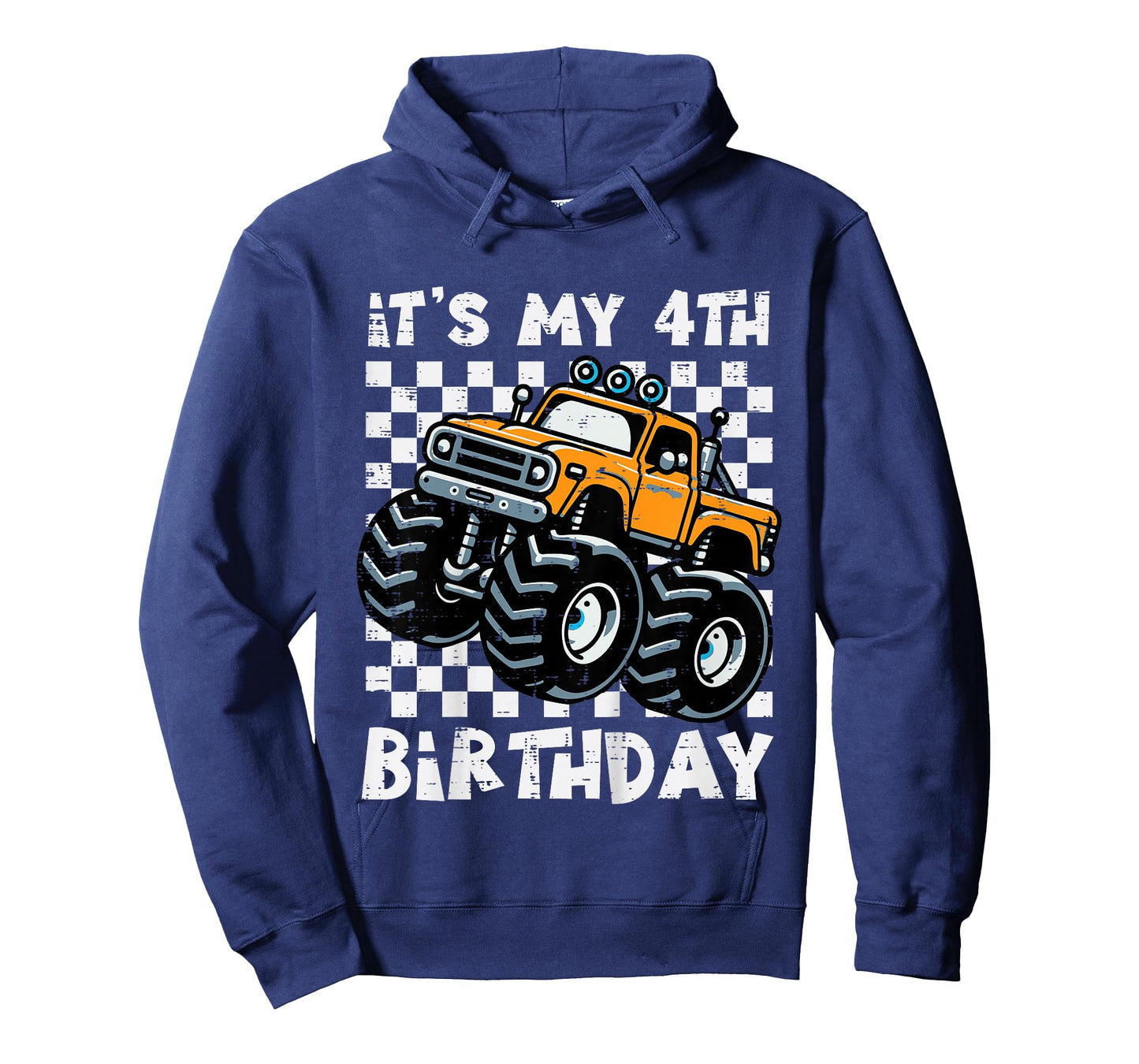 Kids Its My 4th Birthday Monster Truck 4 Year Old Bday Boys Kids T-Shirt