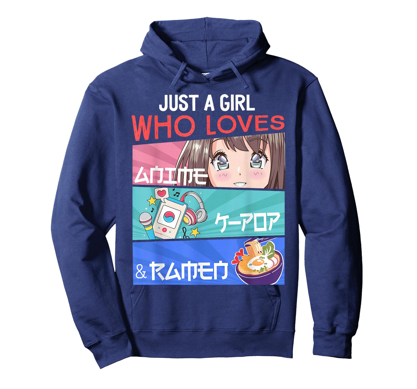 Just A Girl Who Loves Anime K-Pop Ramen KPop Lover Kawaii T-Shirt
