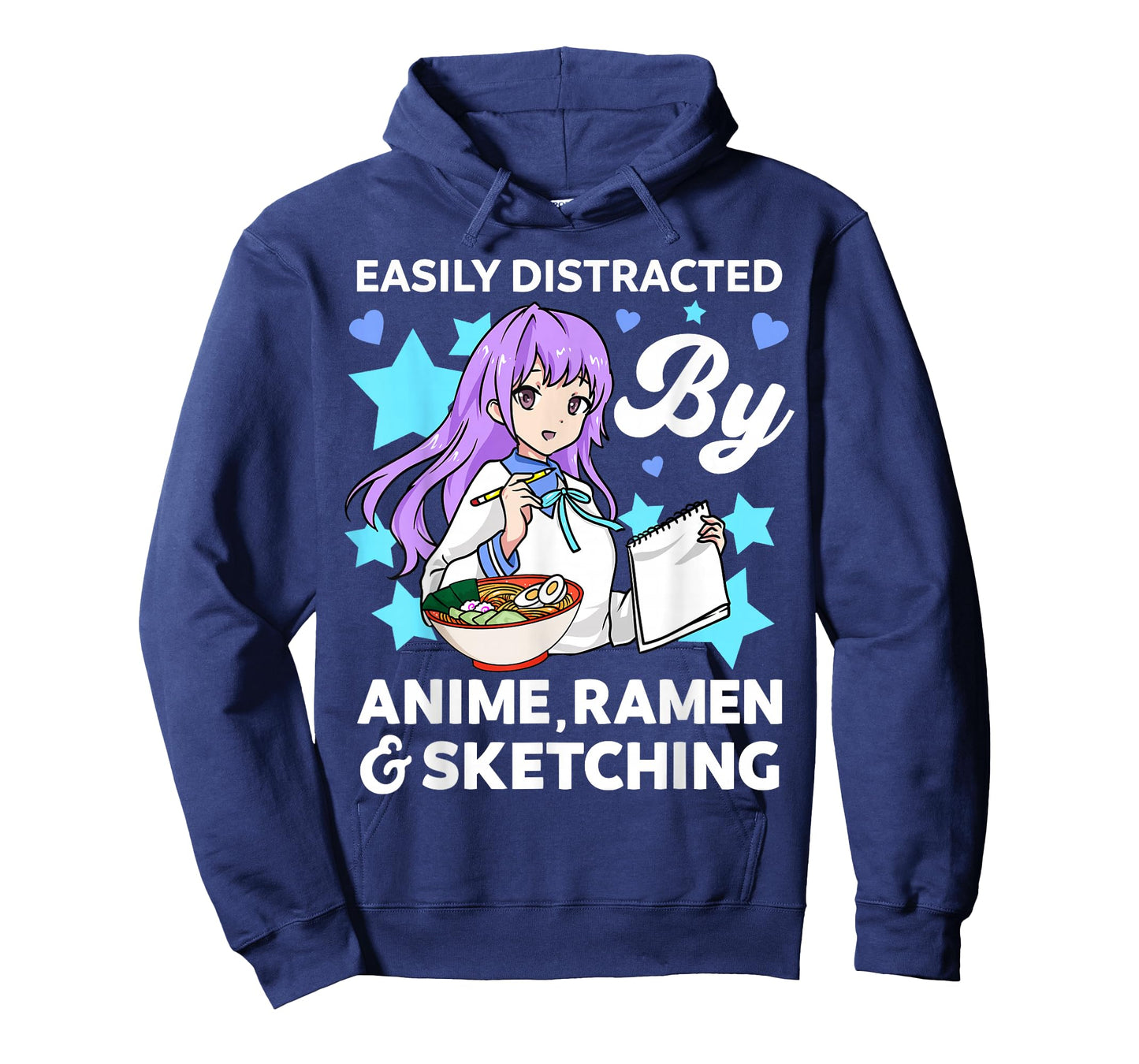Easily Distracted By Anime Ramen and Sketching Drawing Art T-Shirt