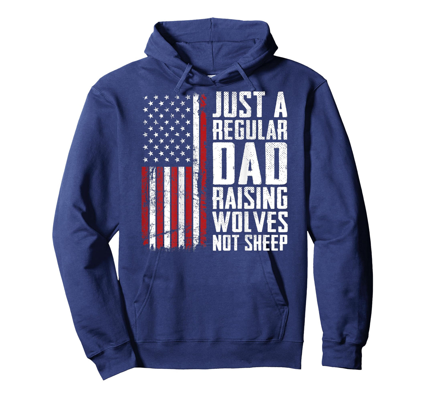 Regular Dad Raising Wolves Not Sheep - Fathers Day (ON BACK) T-Shirt