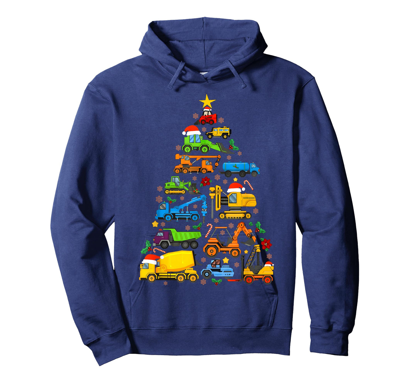 Construction Vehicles Truck Boys Toddler Christmas Tree T-Shirt
