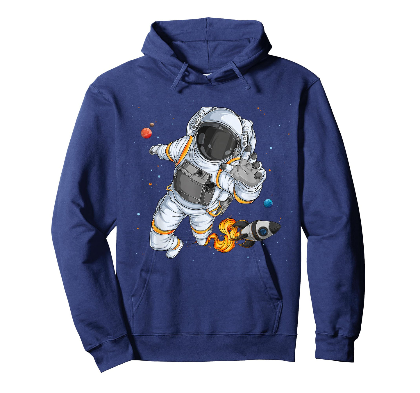 Flying Astronaut With Rocketship Outer Space T-Shirt