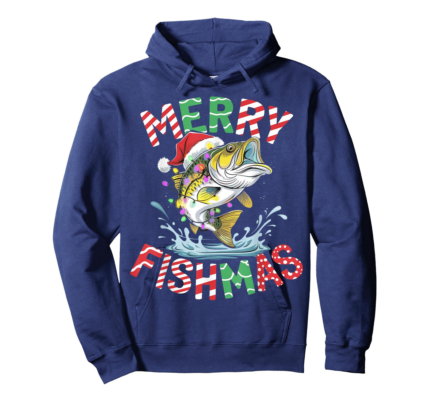 Merry Fishmas Santa Fishing Funny Fisherman Christmas T-Shirt
