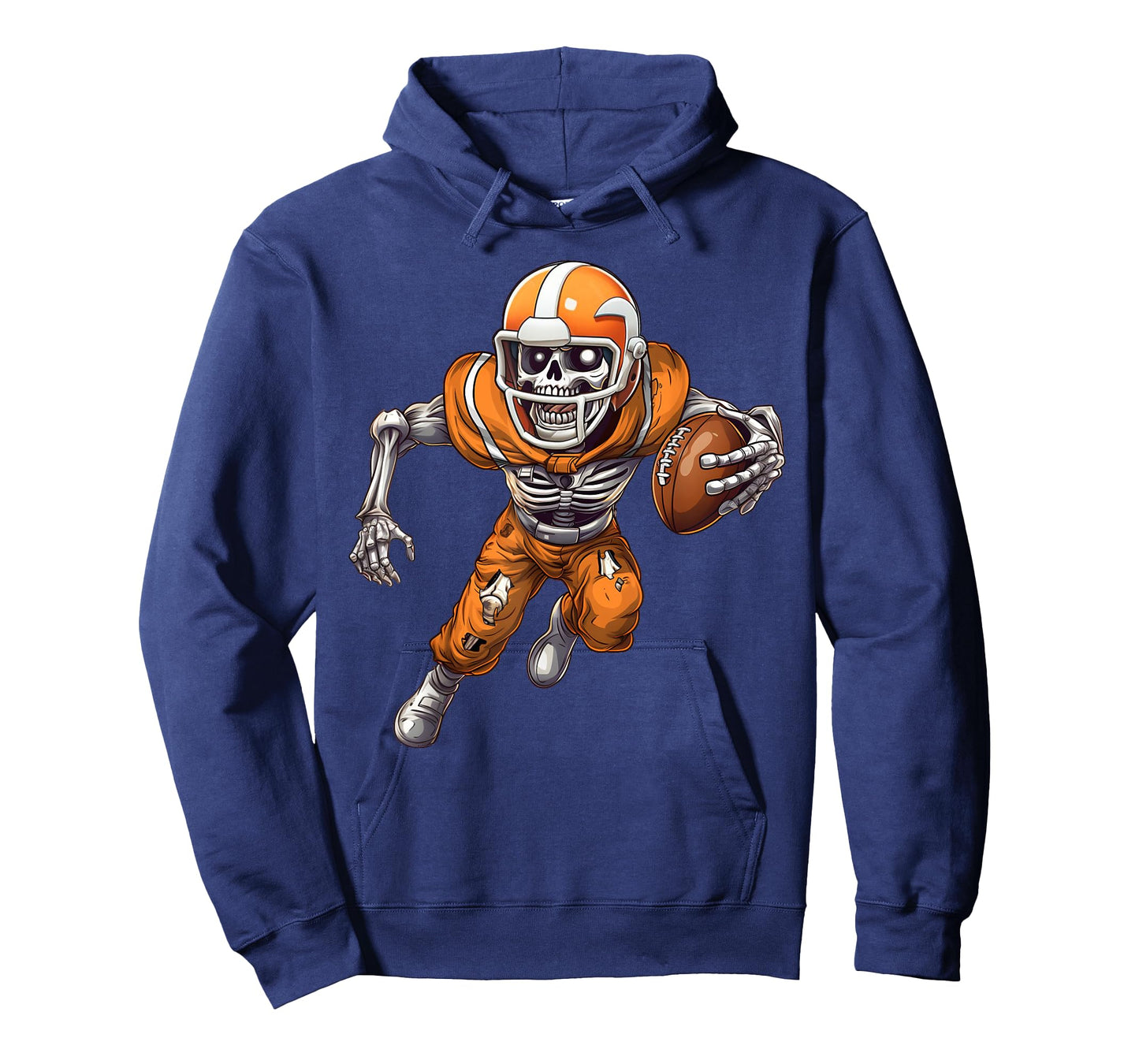 Funny Halloween Shirts Men Boys Skeleton Playing Football T-Shirt