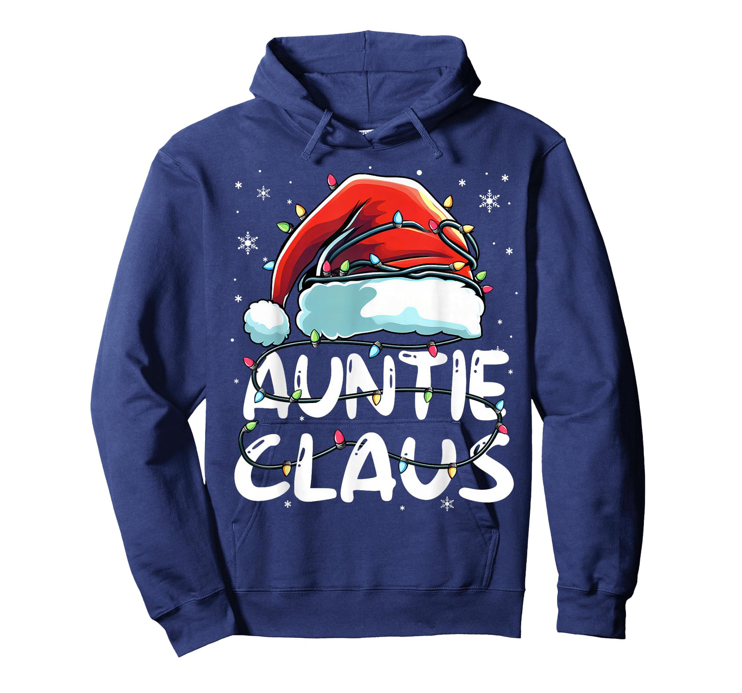 Auntie Claus Christmas Lights Matching Family Xmas Pajama T-Shirt