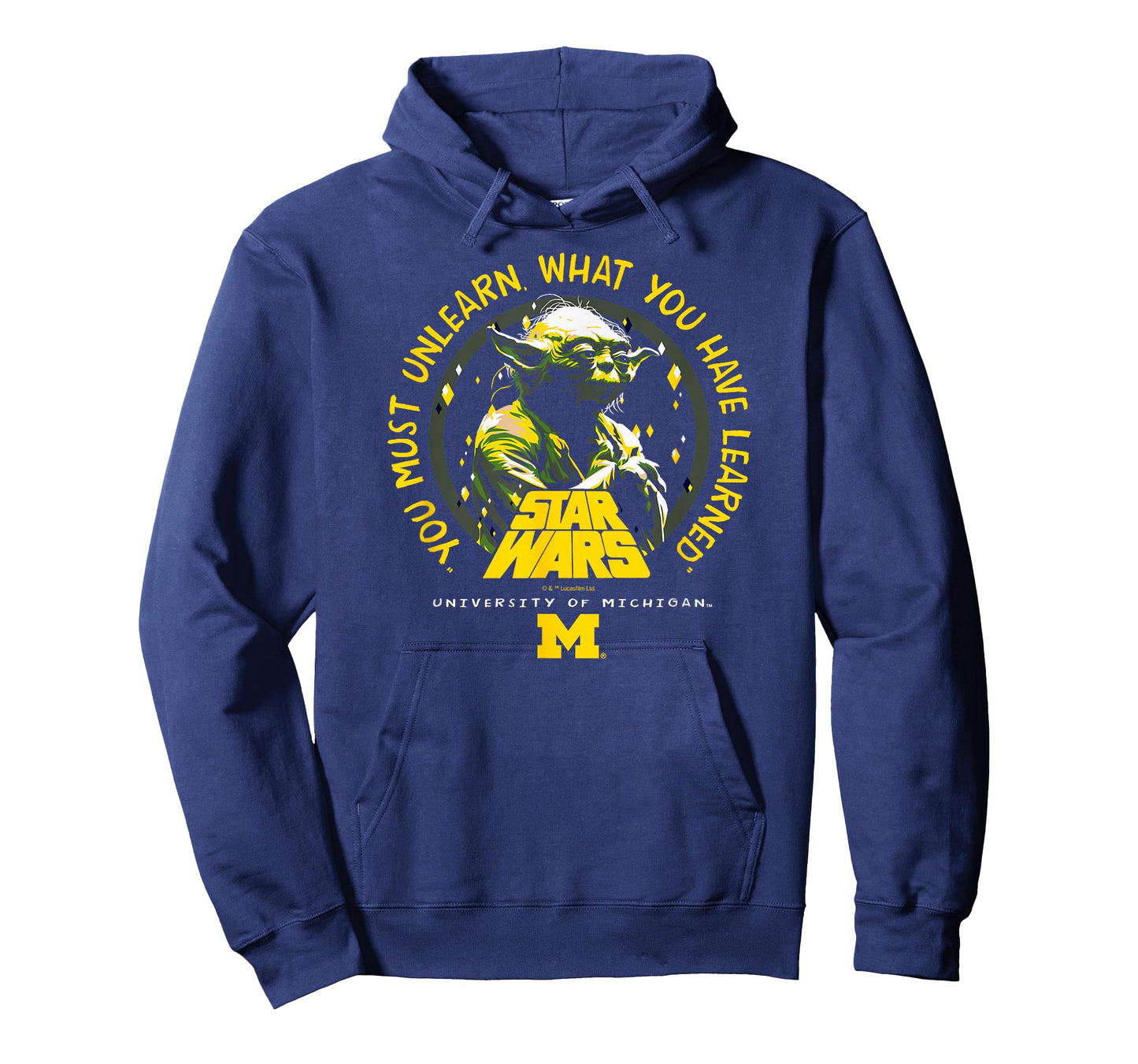 Michigan Wolverines Star Wars Yoda Black Officially Licensed T-Shirt