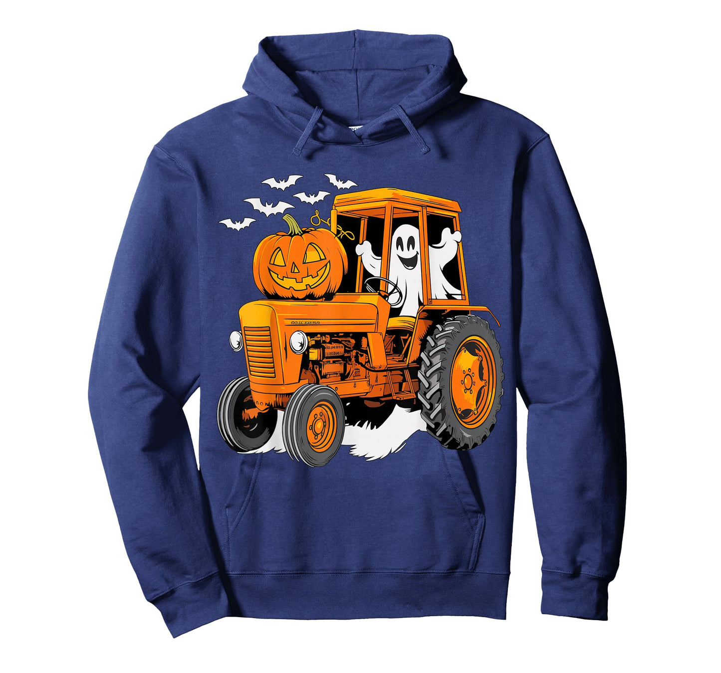 Farmer Tractor Ghost and Pumpkin Halloween Costume T-Shirt