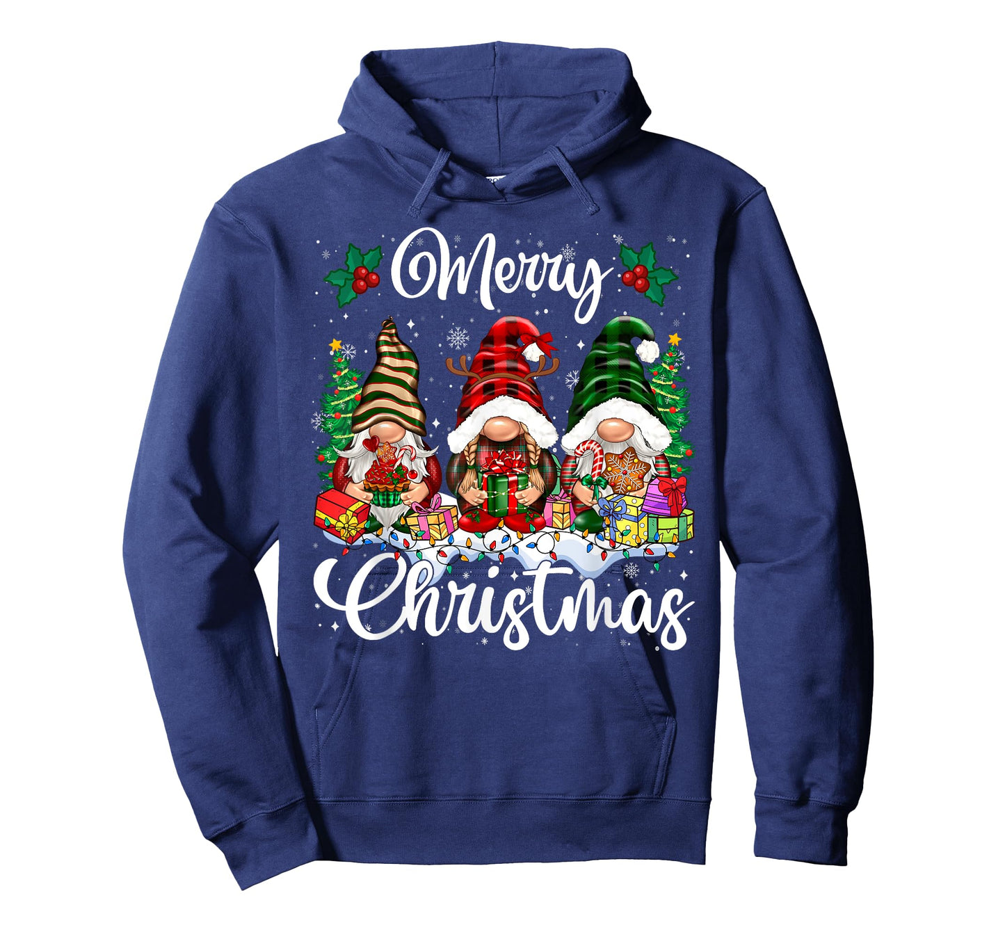 Cute Gnomes Merry Christmas Light Family Gnome Xmas Matching T-Shirt