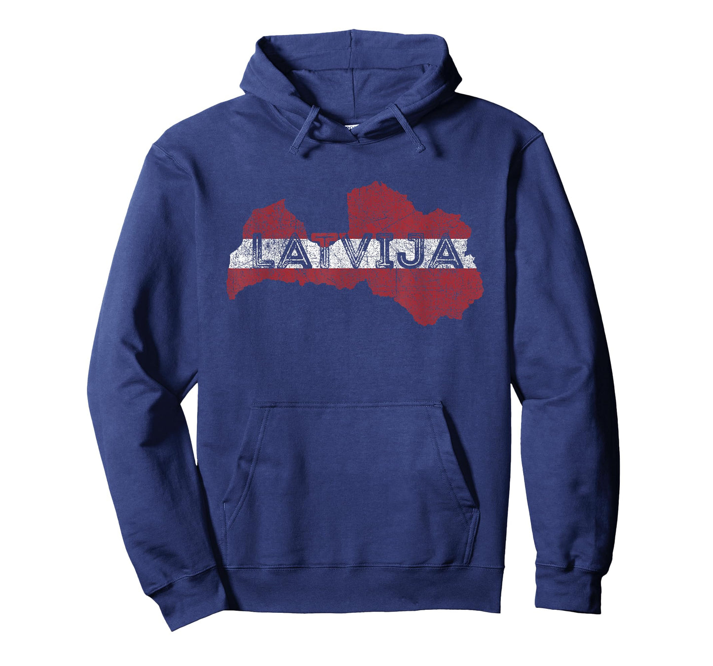 Latvian Map and Flag Souvenir - Distressed Latvija T-Shirt